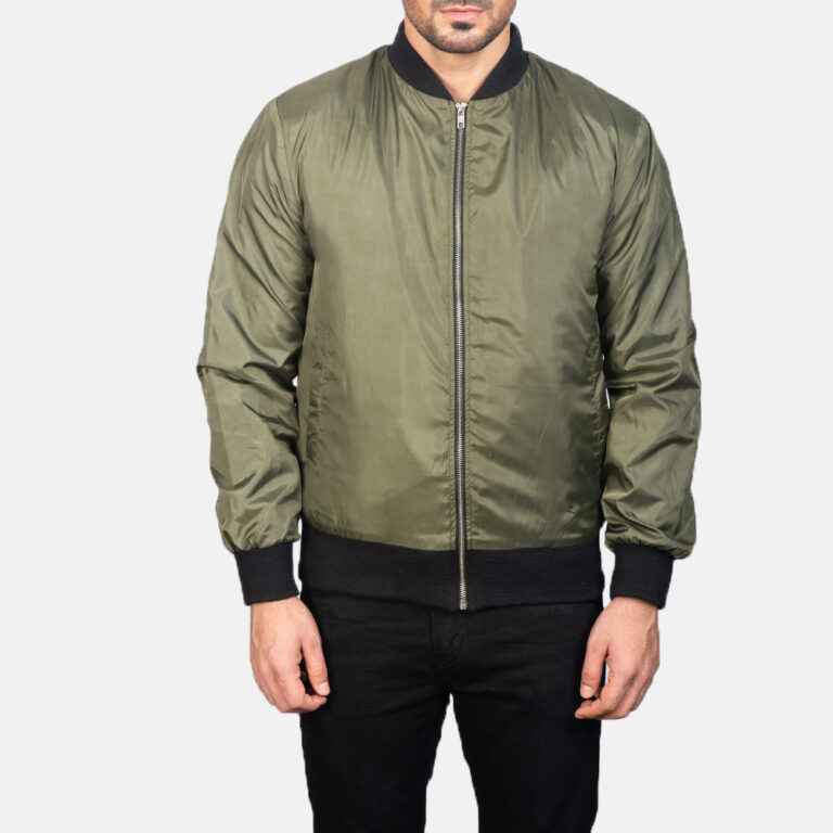Mens Green Bomber Jacket1094-5-1599209090013